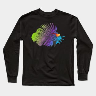 Vaporwave Pastel Blue Purple Green Butterfly Cod Long Sleeve T-Shirt